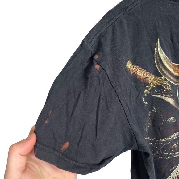 Vintage Y2K Rock Yeah Viking All Over Print T-shirt Mens L - Picture 6 of 6